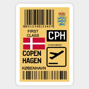 Copenhagen Denmark travel ticket Sticker